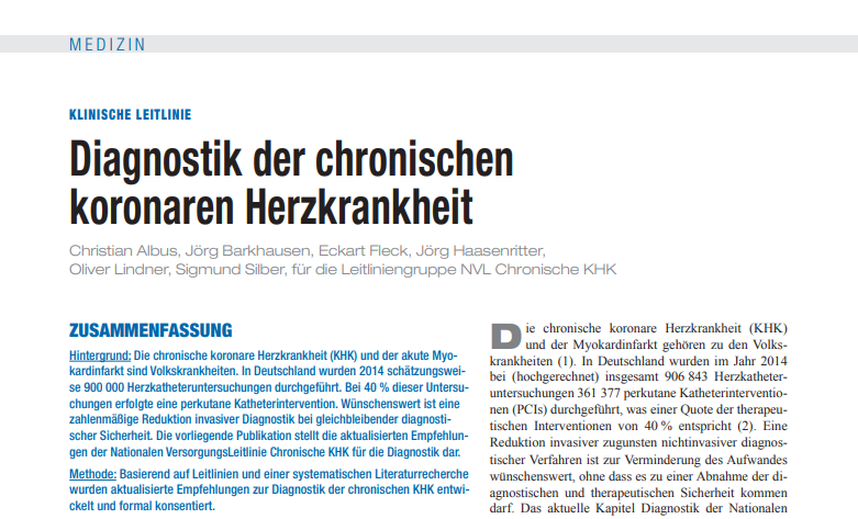 Veröffentlichung im Deutschen Ärzteblatt