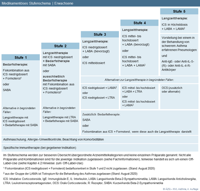 Abbildung 4: Medikamentöses Stufenschema | Erwachsene