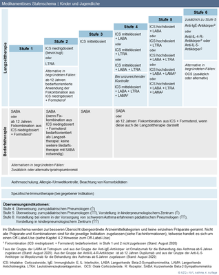 Abbildung 5: Medikamentöses Stufenschema | Kinder und Jugendliche